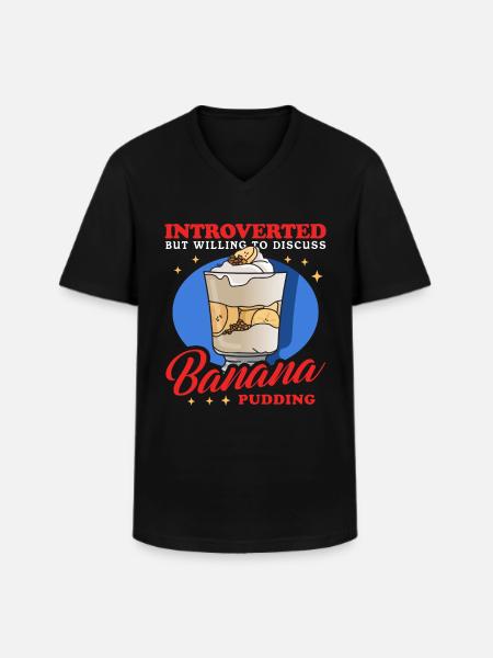 Bananenpudding Bananen-Pudding Geschenk - Männer-T-Shirt mit V-Ausschnitt - Schwarz