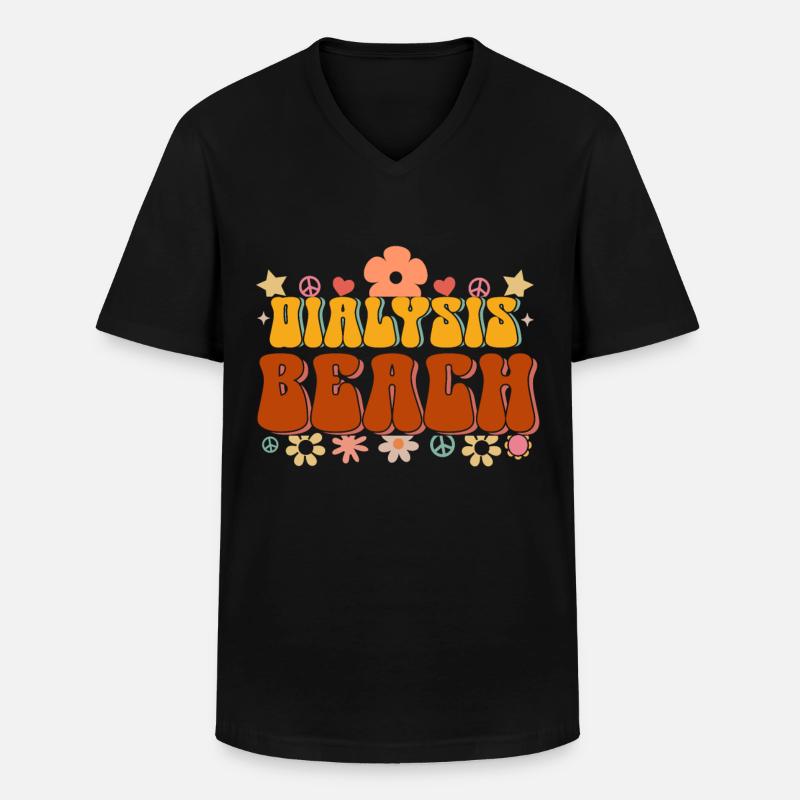 Dialyse Techniker Krankenschwester - Männer-T-Shirt mit V-Ausschnitt - Schwarz