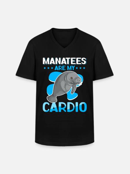 Manatee Manatee Manatee Manatee Gift - Men's V-Neck T-Shirt - black