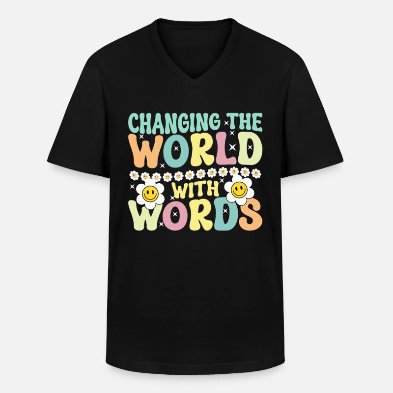 Groovy Speech Language Pathologist SLP - Männer-T-Shirt mit V-Ausschnitt - Schwarz
