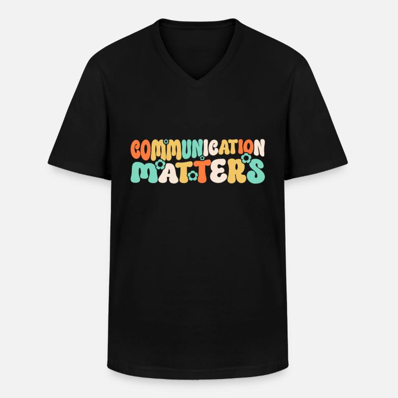 Groovy Speech Language Pathologist SLP - Männer-T-Shirt mit V-Ausschnitt - Schwarz