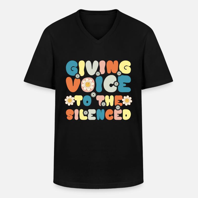 Groovy Speech Language Pathologist SLP - Männer-T-Shirt mit V-Ausschnitt - Schwarz