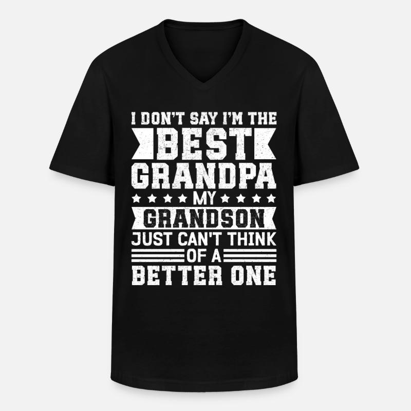 Opa Geschenke | Bester Opa Geschenkidee - Männer-T-Shirt mit V-Ausschnitt - Schwarz
