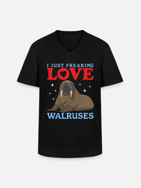 Walrus Walrus Gift - Men's V-Neck T-Shirt - black