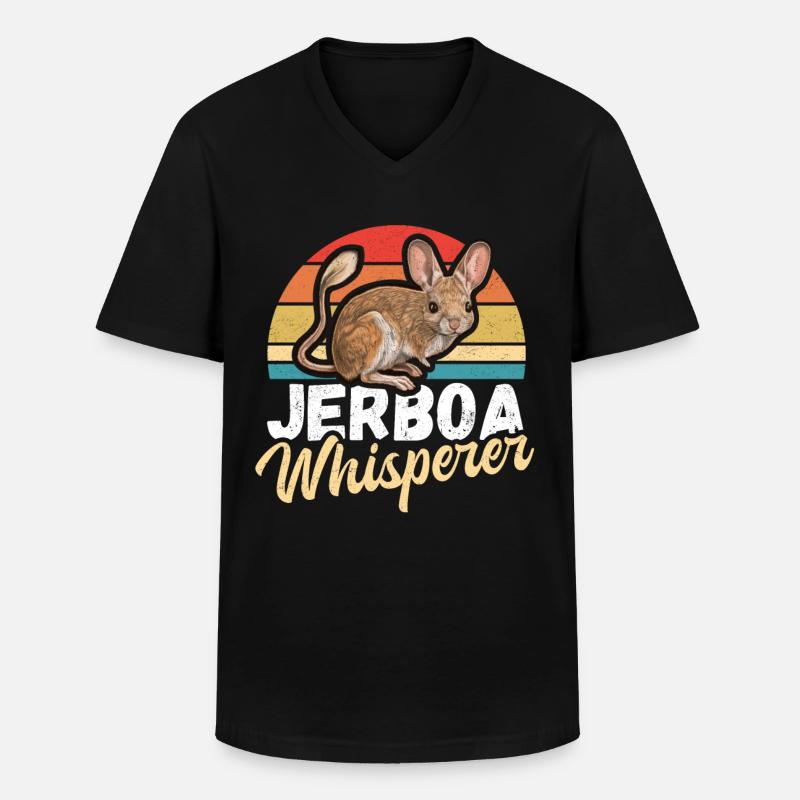 Springmäuse Wüstenspringmaus Springmaus Geschenk - Männer-T-Shirt mit V-Ausschnitt - Schwarz