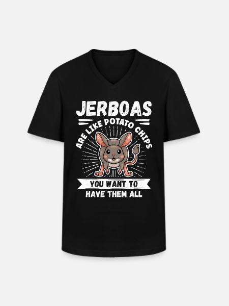 Springmaus Wüstenspringmäuse Springmäuse Geschenk - Männer-T-Shirt mit V-Ausschnitt - Schwarz