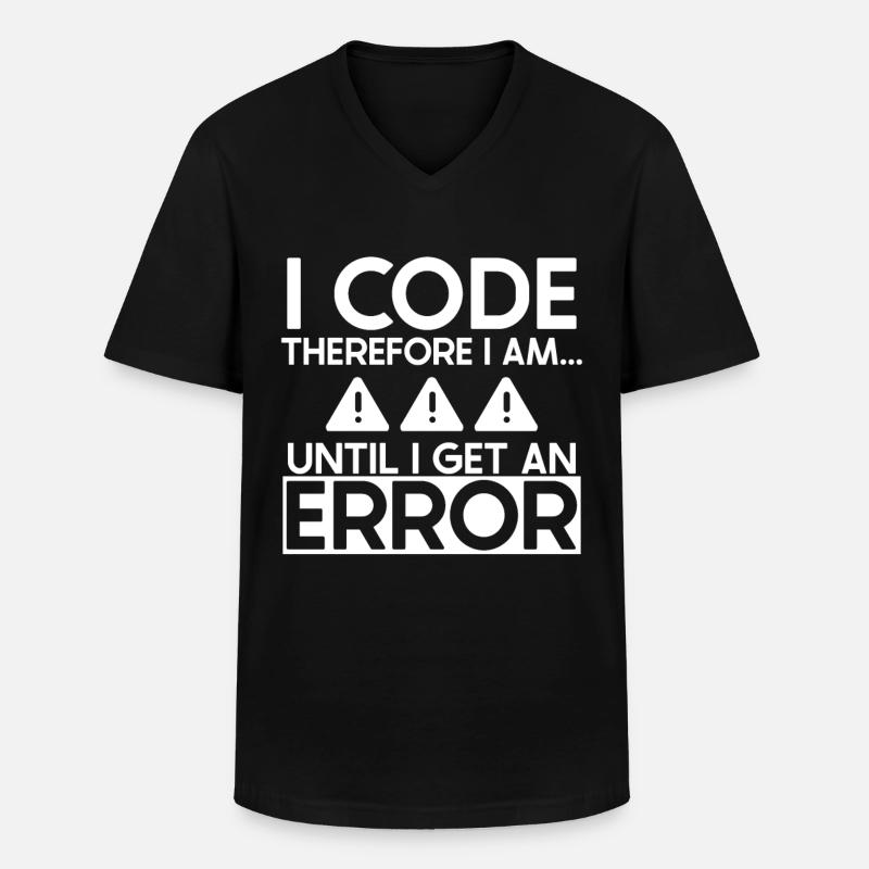 Softwareentwickler Computeringenieur Nerd - Männer-T-Shirt mit V-Ausschnitt - Schwarz