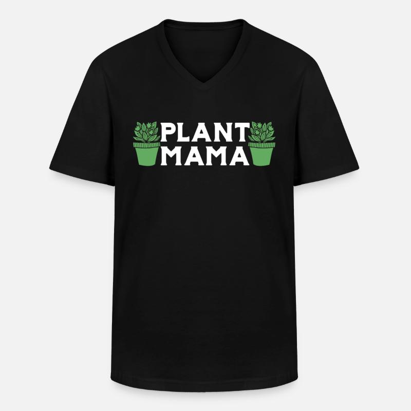 Pflanzenmutter Mutter Gartenpflanzen Blume - Männer-T-Shirt mit V-Ausschnitt - Schwarz