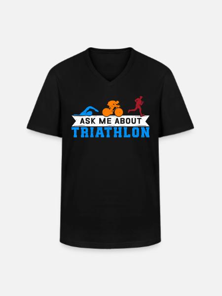 Triathlon Triathletes Triathlete Athlete Gift - Men's V-Neck T-Shirt - black