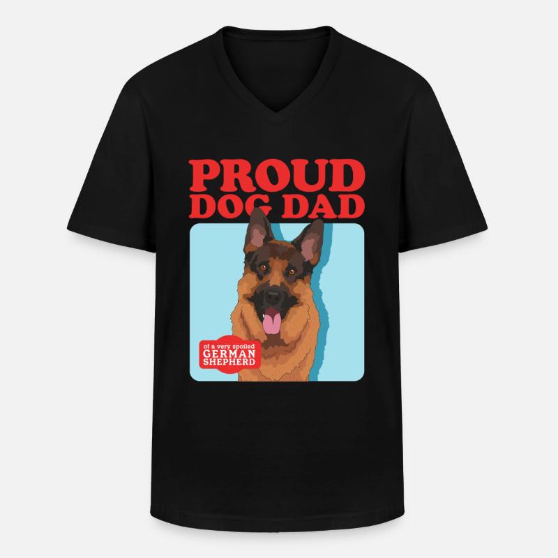 Schäferhund Dad Deutsche Schäferhunde Geschenk - Männer-T-Shirt mit V-Ausschnitt - Schwarz