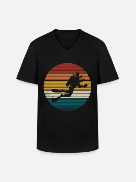 Diving Diver Ocean Lovers - Men's V-Neck T-Shirt - black