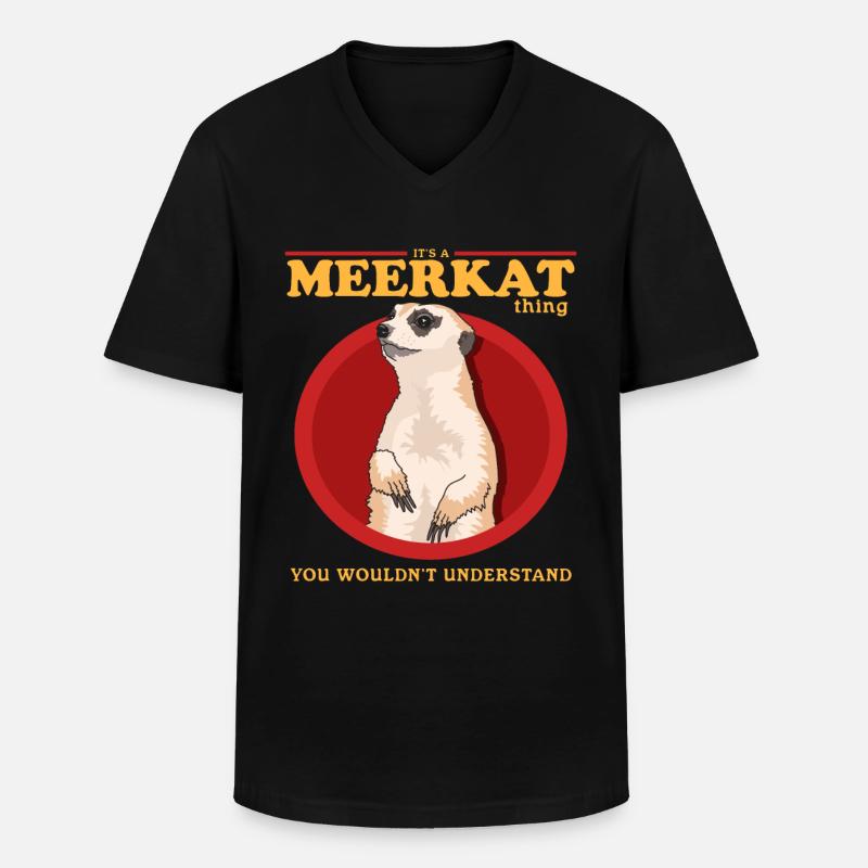 Erdmännchen Lustiges Erdmännchen Geschenk - Männer-T-Shirt mit V-Ausschnitt - Schwarz