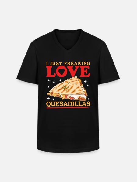 Quesadilla Tortilla Quesadillas Gift - Men's V-Neck T-Shirt - black