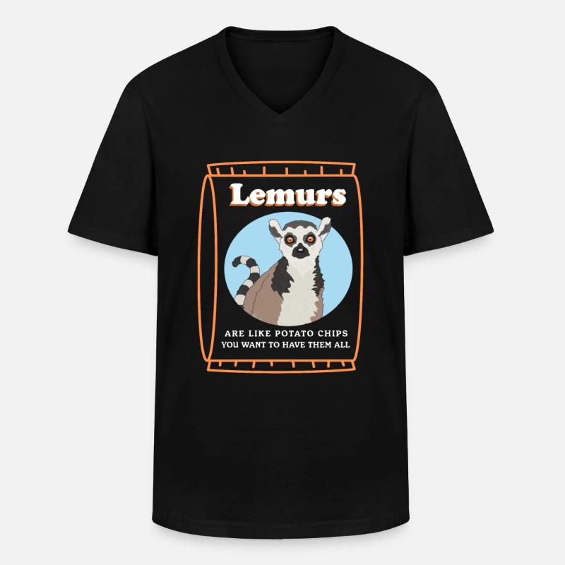 Lemurs Ringtail Lemur Gift - Men's V-Neck T-Shirt - black