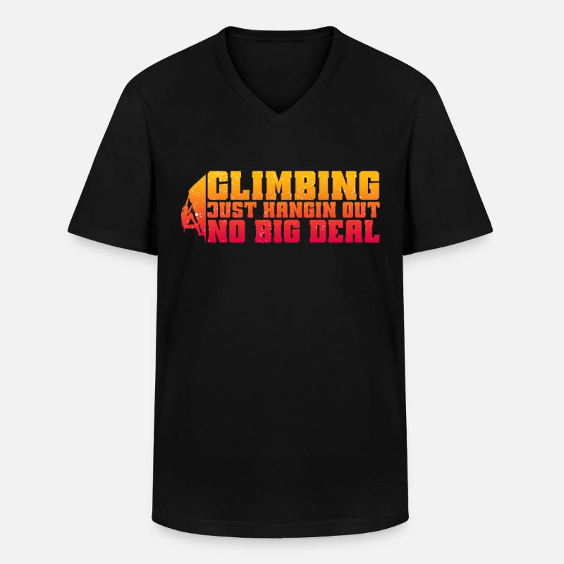 Klettern Mountain Boulder Climble Climber - Männer-T-Shirt mit V-Ausschnitt - Schwarz