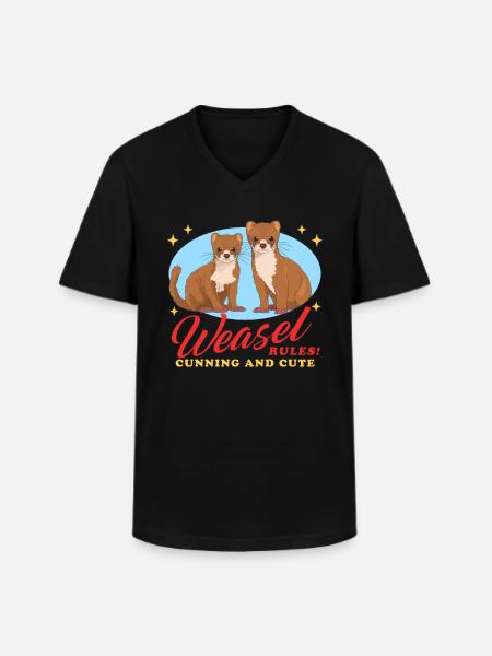 Weasel Mouse Weasel Dwarf Weasel Gift - Men's V-Neck T-Shirt - black