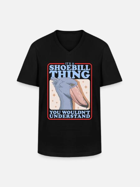 Shoebill Bird Shoebill Birds Gift - Men's V-Neck T-Shirt - black