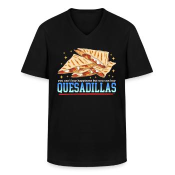 Quesadilla Quesadillas Tortilla Gift - Men's V-Neck T-Shirt - black - Front - AI Model Male 178 dark (178cm)