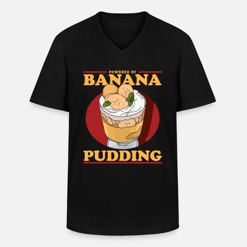 Bananenpudding Bananen Pudding Geschenk - Männer-T-Shirt mit V-Ausschnitt - Schwarz