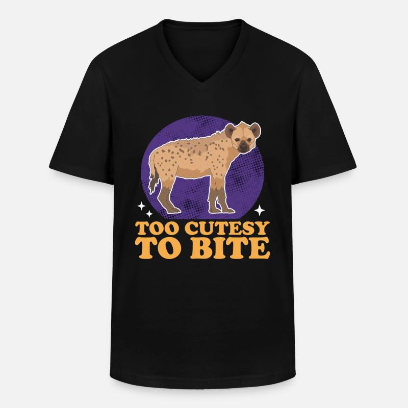 Hyäne Tüpfelhyäne Hyänen Geschenk - Männer-T-Shirt mit V-Ausschnitt - Schwarz