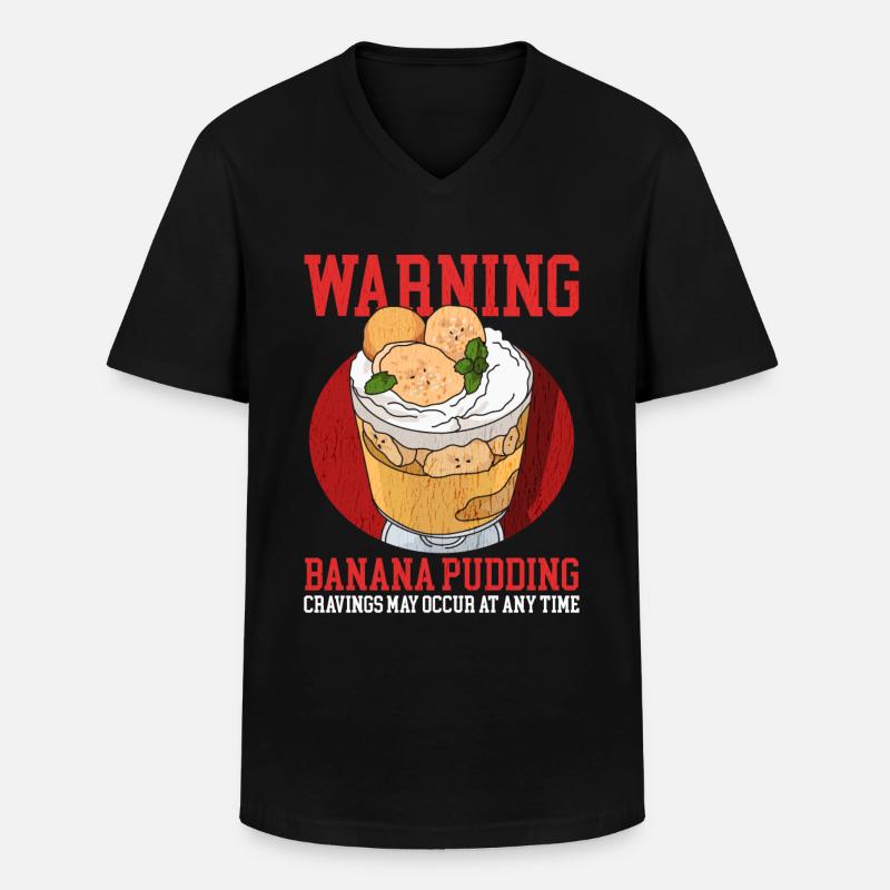 Bananenpudding Bananen Pudding Geschenk - Männer-T-Shirt mit V-Ausschnitt - Schwarz