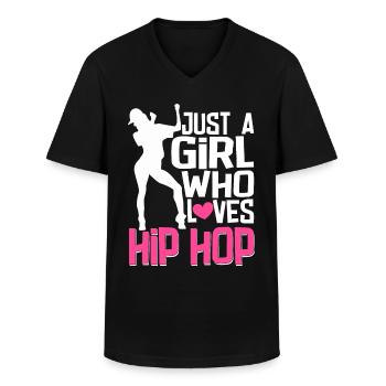 HipHop -Tänzer Breakdancing Der 80er 90er Hip Hop - Männer-T-Shirt mit V-Ausschnitt - Schwarz - Vorne - AI Model Male 178 dark (178cm)