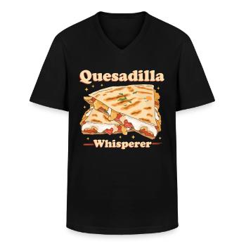 Quesadilla Quesadillas Tortilla Gift - Men's V-Neck T-Shirt - black - Front - AI Model Male 178 dark (178cm)