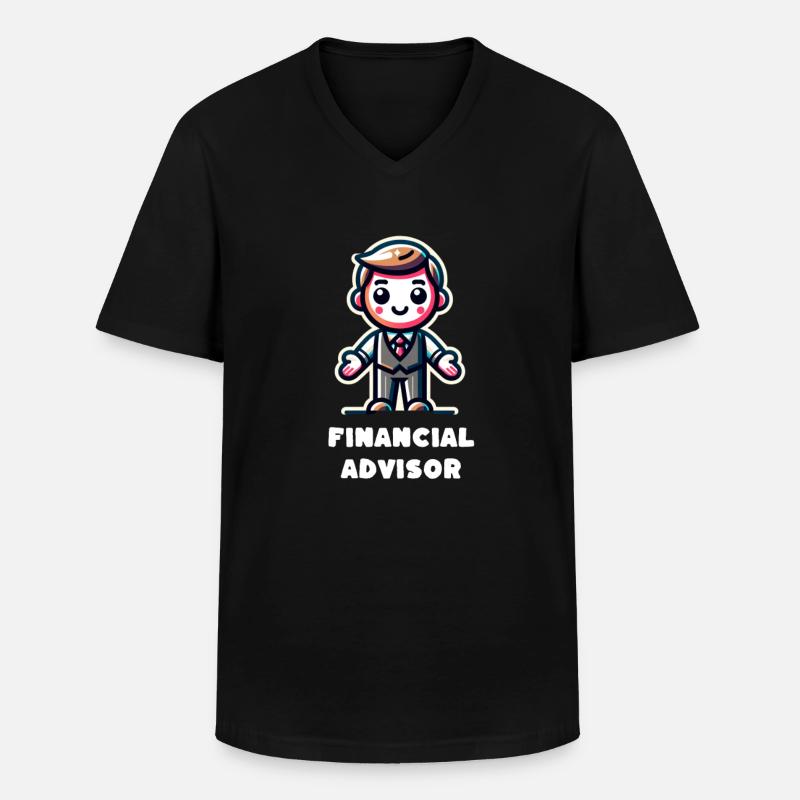 Finanzberater Beruf Beruf Beruf Beruf - Männer-T-Shirt mit V-Ausschnitt - Schwarz