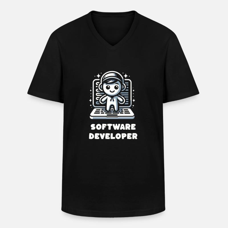 Beruf Softwareentwickler Beruf Beruf Beruf - Männer-T-Shirt mit V-Ausschnitt - Schwarz