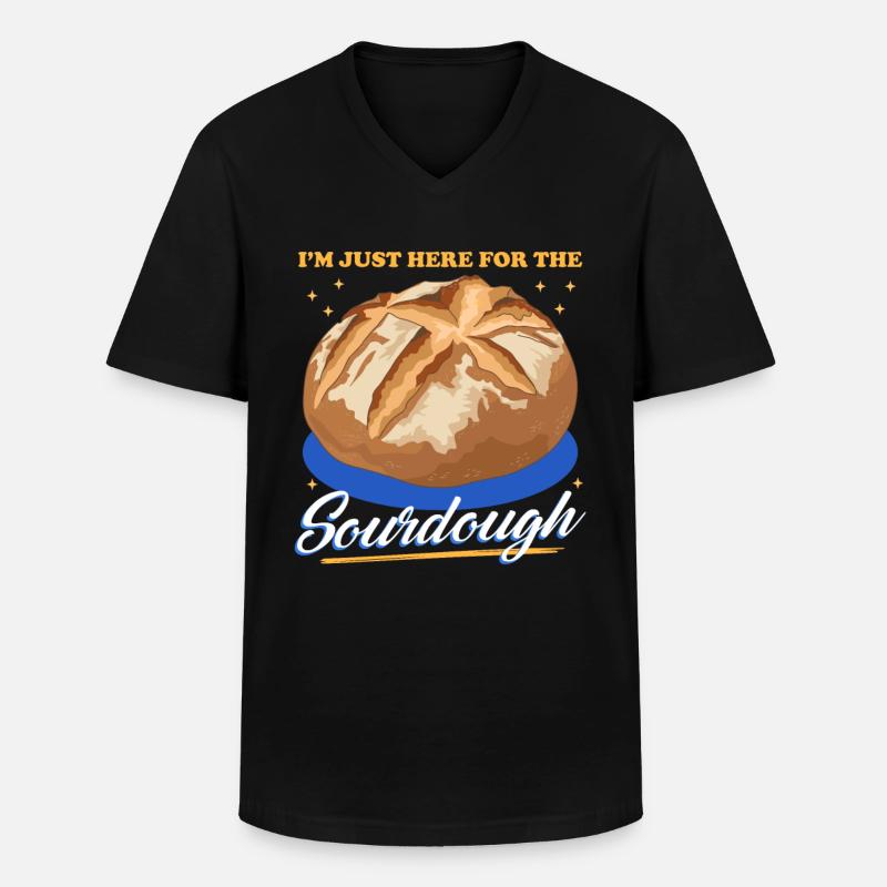 Sauerteigbrot Brot Sauerteig Geschenk - Männer-T-Shirt mit V-Ausschnitt - Schwarz