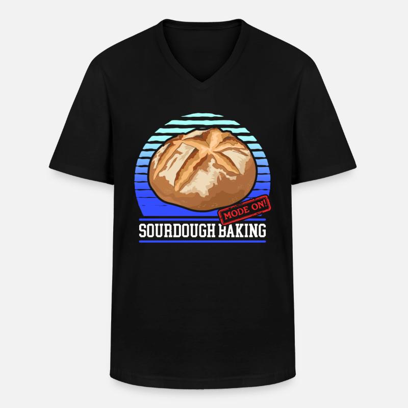 Sauerteigbrot Sauerteig Brote Geschenk - Männer-T-Shirt mit V-Ausschnitt - Schwarz
