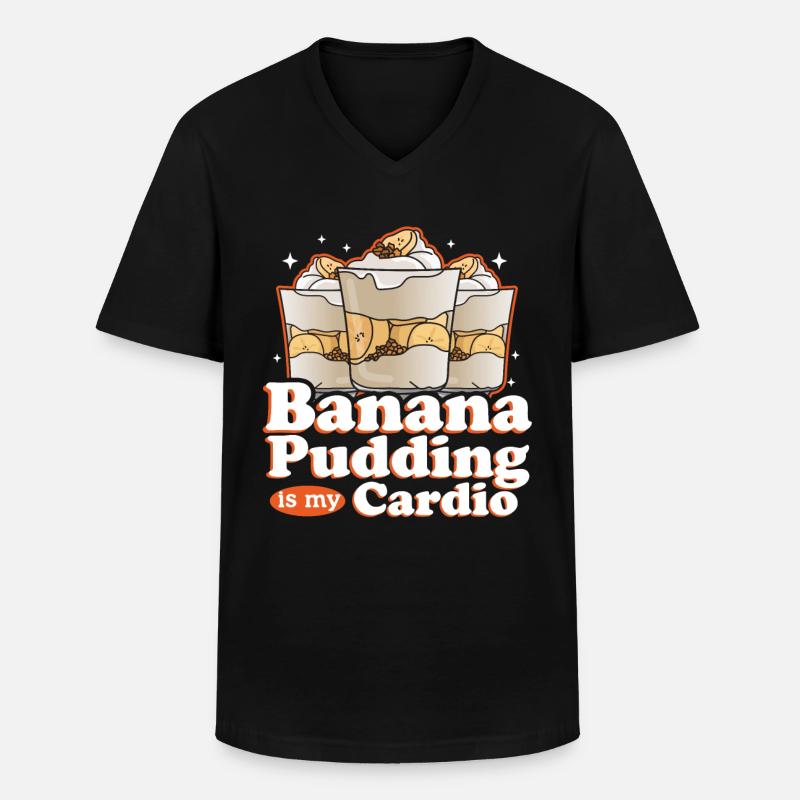 Bananenpudding Bananen-Pudding Geschenk - Männer-T-Shirt mit V-Ausschnitt - Schwarz