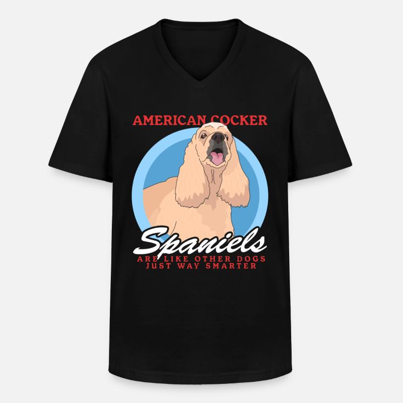 American Cocker Spaniel Gift - Men's V-Neck T-Shirt - black
