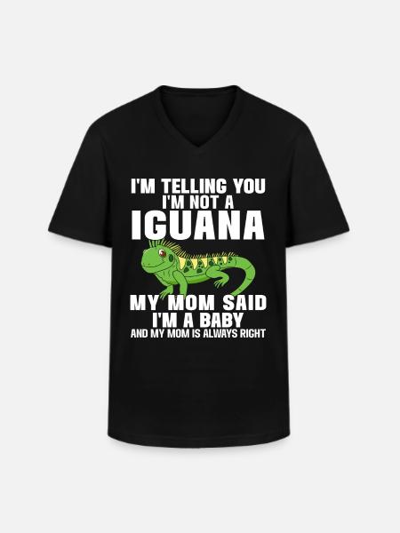 Iguanian Reptile Lover Herpetologist - Men's V-Neck T-Shirt - black