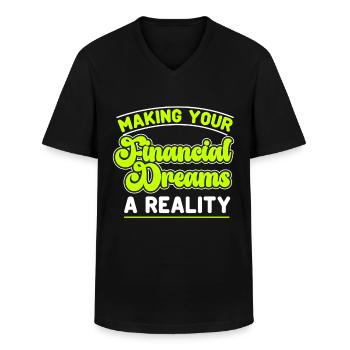 Secrétaire Comptable des Comptables Comptabilité - T-shirt col V Homme - noir - Devant - AI Model Male 178 dark (178cm)