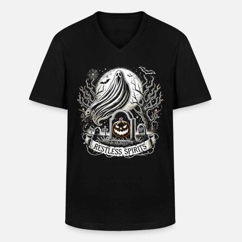 Halloween Witching Hour Awakens - Men's V-Neck T-Shirt - black