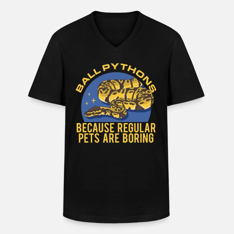 Roi Python Serpents Python Cadeau - T-shirt col V Homme - noir