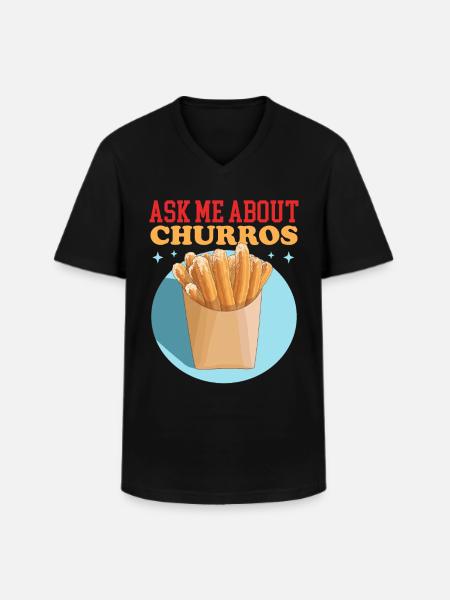 Churro Churros Gift - Men's V-Neck T-Shirt - black