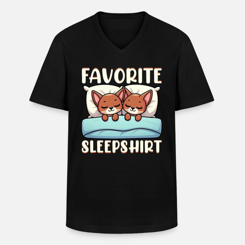 Offizieller Schlafhaus Abessinianer Katzen - Männer-T-Shirt mit V-Ausschnitt - Schwarz