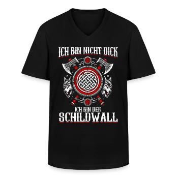 Vikings Norse Mythology Gods Viking - Men's V-Neck T-Shirt - black - Front - AI Model Male 178 dark (178cm)
