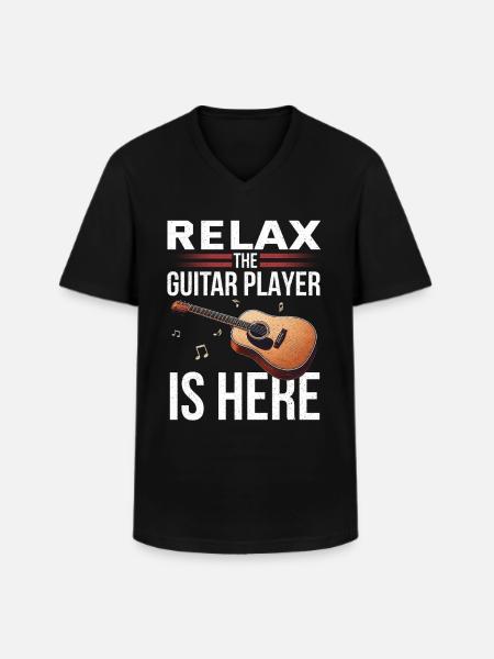 Guitarist Guitarist Musician Guitar Music - Men's V-Neck T-Shirt - black