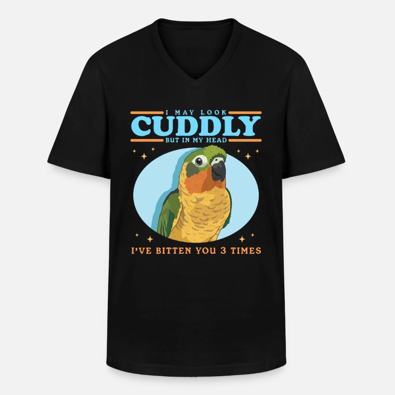Conure Conures Papageien Geschenke - Männer-T-Shirt mit V-Ausschnitt - Schwarz