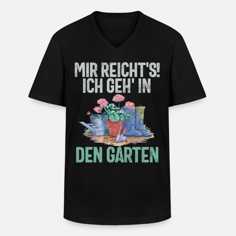 Gärtner Pflanzen Gartenarbeit Gartenbau - Männer-T-Shirt mit V-Ausschnitt - Schwarz