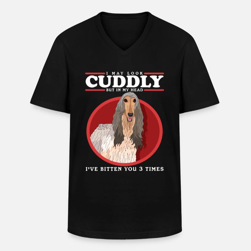 Afghanischer Windhund Geschenk - Männer-T-Shirt mit V-Ausschnitt - Schwarz