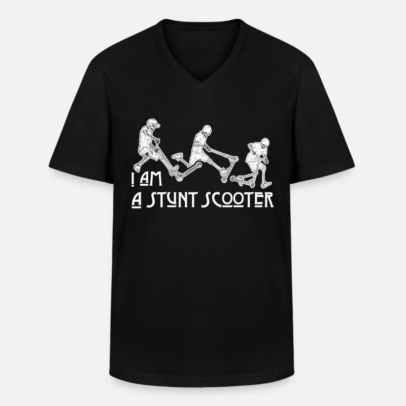 Stunt Scooter - Männer-T-Shirt mit V-Ausschnitt - Schwarz