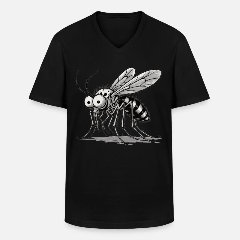 Moskito: Der kleine Blutsauger - Männer-T-Shirt mit V-Ausschnitt - Schwarz