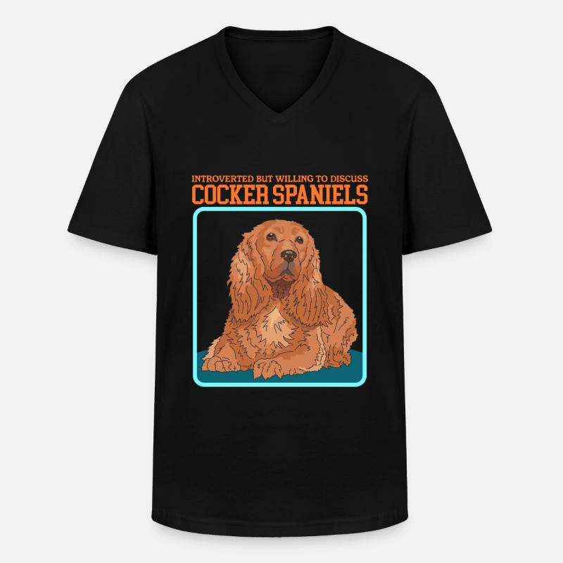 Cocker Spaniel Cocker Spaniel Cadeaux - T-shirt col V Homme - noir