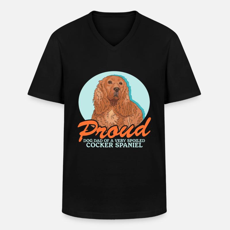 Cocker Spaniel Dad Cockerspaniels Geschenk - Männer-T-Shirt mit V-Ausschnitt - Schwarz