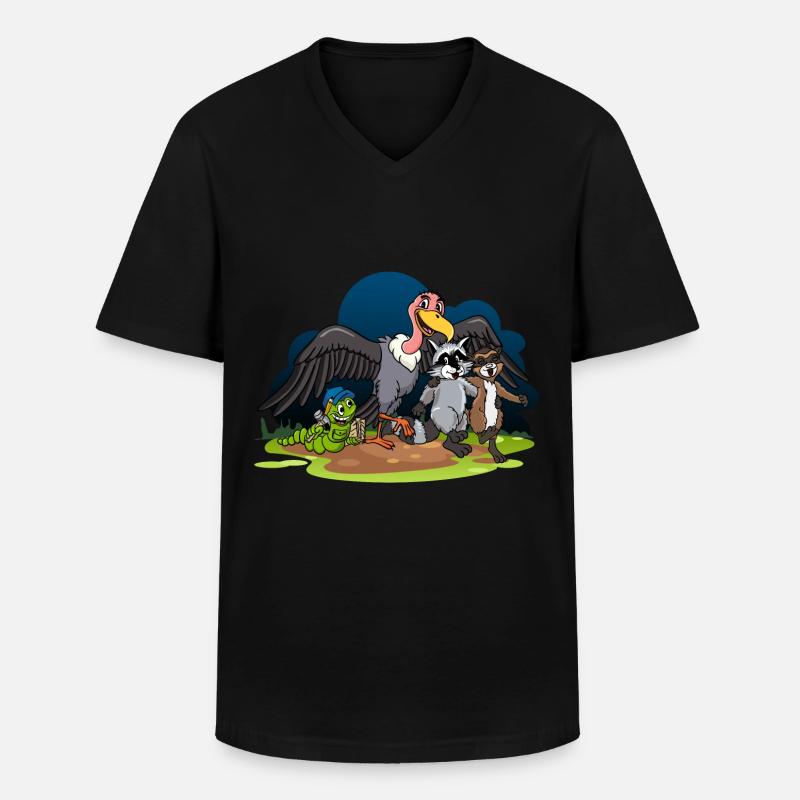Stolzer Katzen Papa - Männer-T-Shirt mit V-Ausschnitt - Schwarz