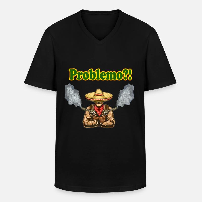 Mexiko, mexican geschenk, geschenkidee, problemo - Männer-T-Shirt mit V-Ausschnitt - Schwarz